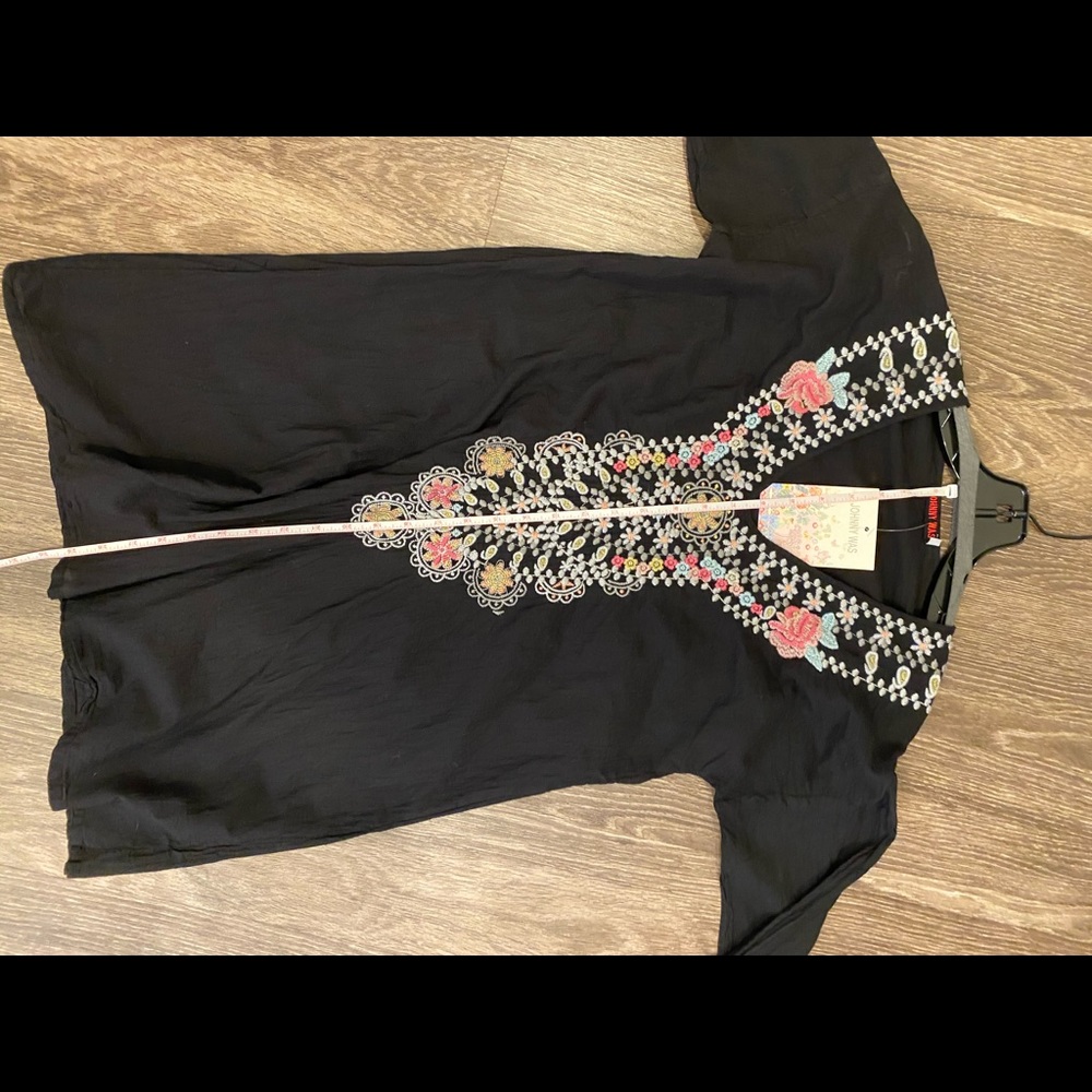 JOHNNY Was KARIN TUNIC TOP SHIRT boho embroidered